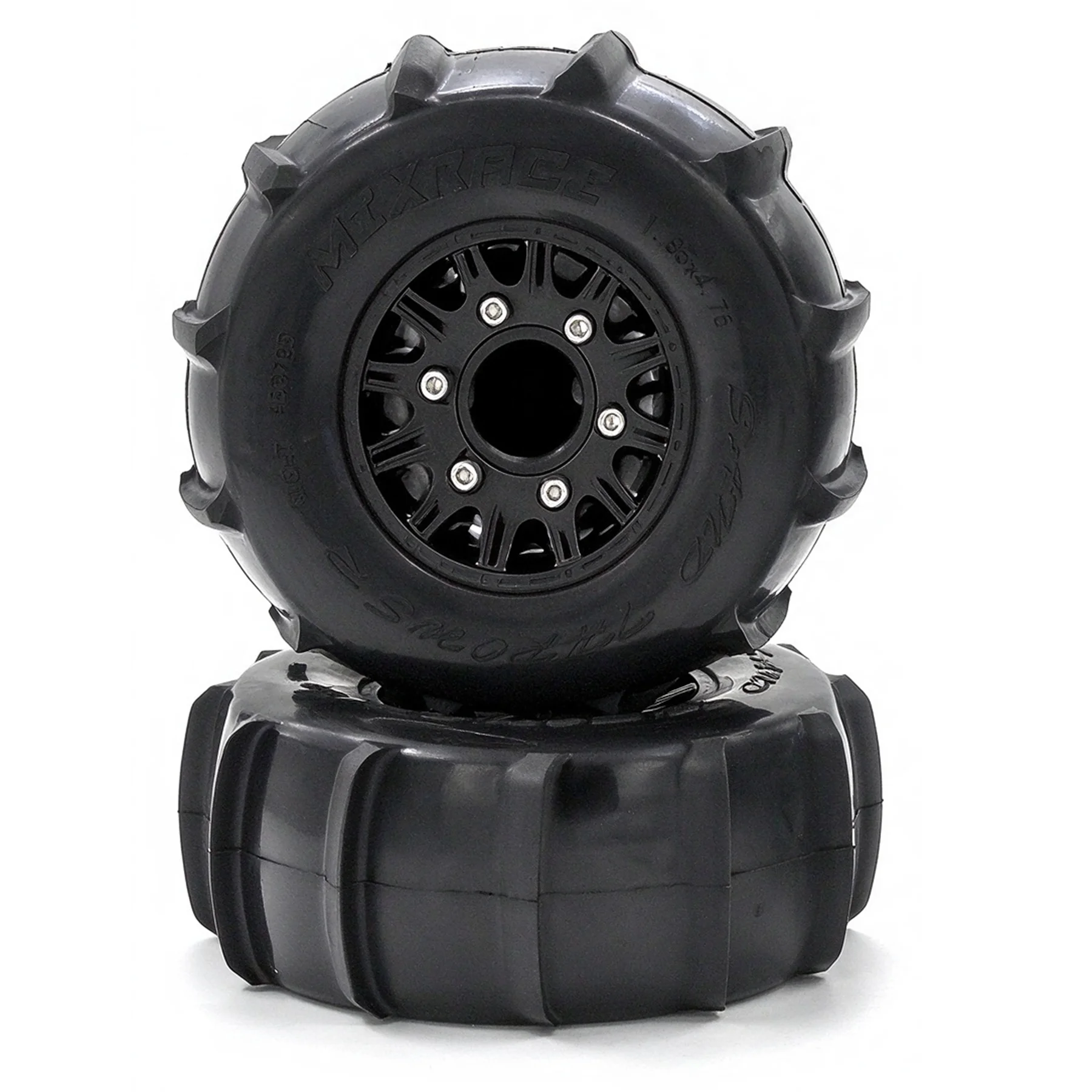 RED SPIDER 4Pcs 1/10 RC Short Course Sand Digging Tyres Beach Paddle Tires Fit Traxxas Slash RC Desert Truck Replacement Parts