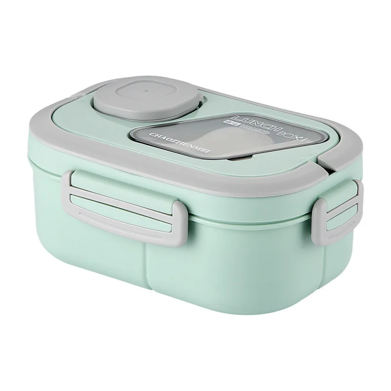 

Hot Double Food Container with Salad Box Natural Wheat Fiber Material Adult Bento Lunch Box