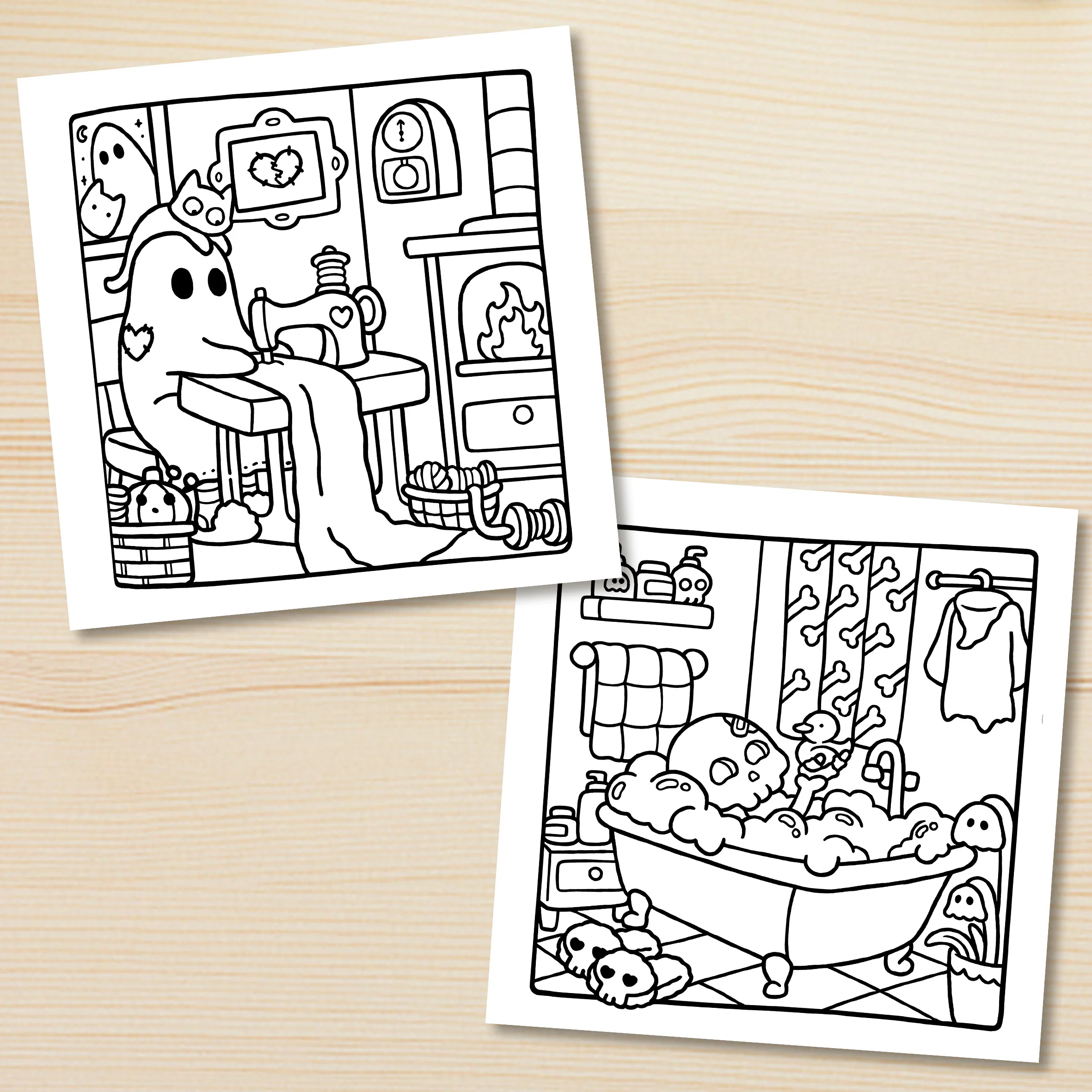 SPOOKY Bold-easy Patterns Coloring Book for Adults Cute Drawing Book Perfect Gift for Party and Birthday