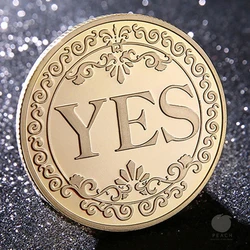 1PC Bronze Yes Or No Commemorative Coin Souvenir Non-Currency Game Prop Decision Coins Collection Decoration Crafts