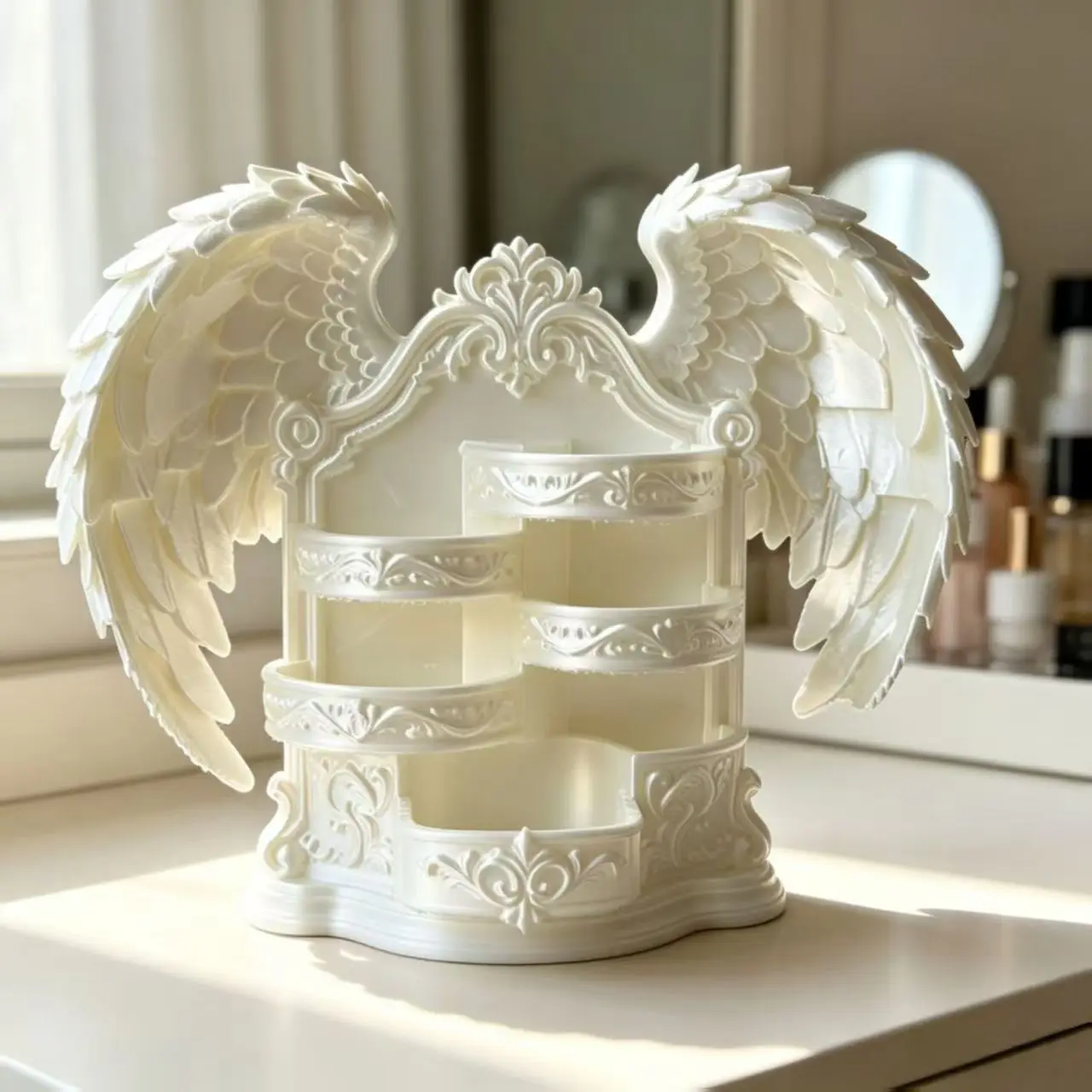 Angel Wings Gothic Wings Desktop Retro Storage Jewelry Arch Storage Box Decorative Ornament Finishing