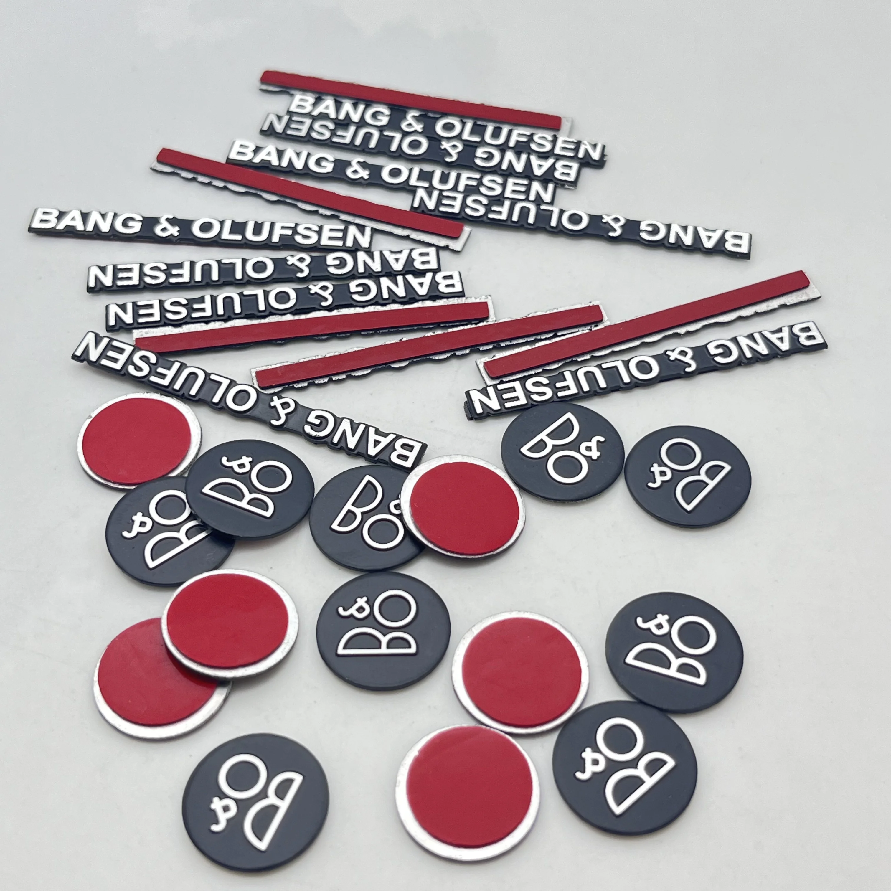 5pcs 10pcs 20pcs B&O BANG&OLUFSEN High-Quality Car Hi-Fi Speakers Audio Speaker Badge Stereo Emblem Stickers Styling Accessories