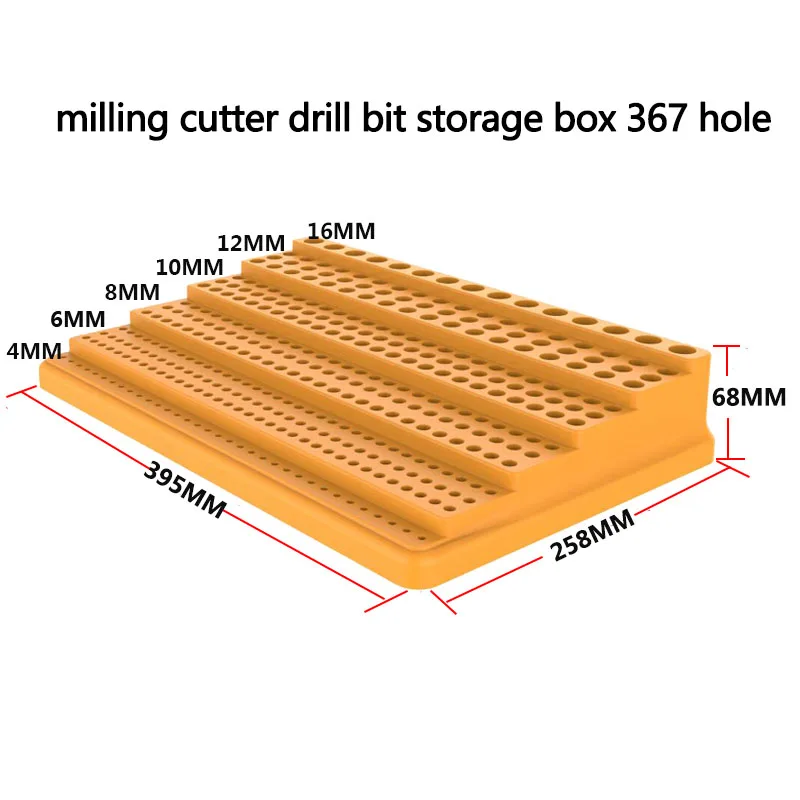 Router bit 4mm collecting box BT30 BT40 BT50 ER collets storage rack milling cutter plastic storage case cnc machine parts