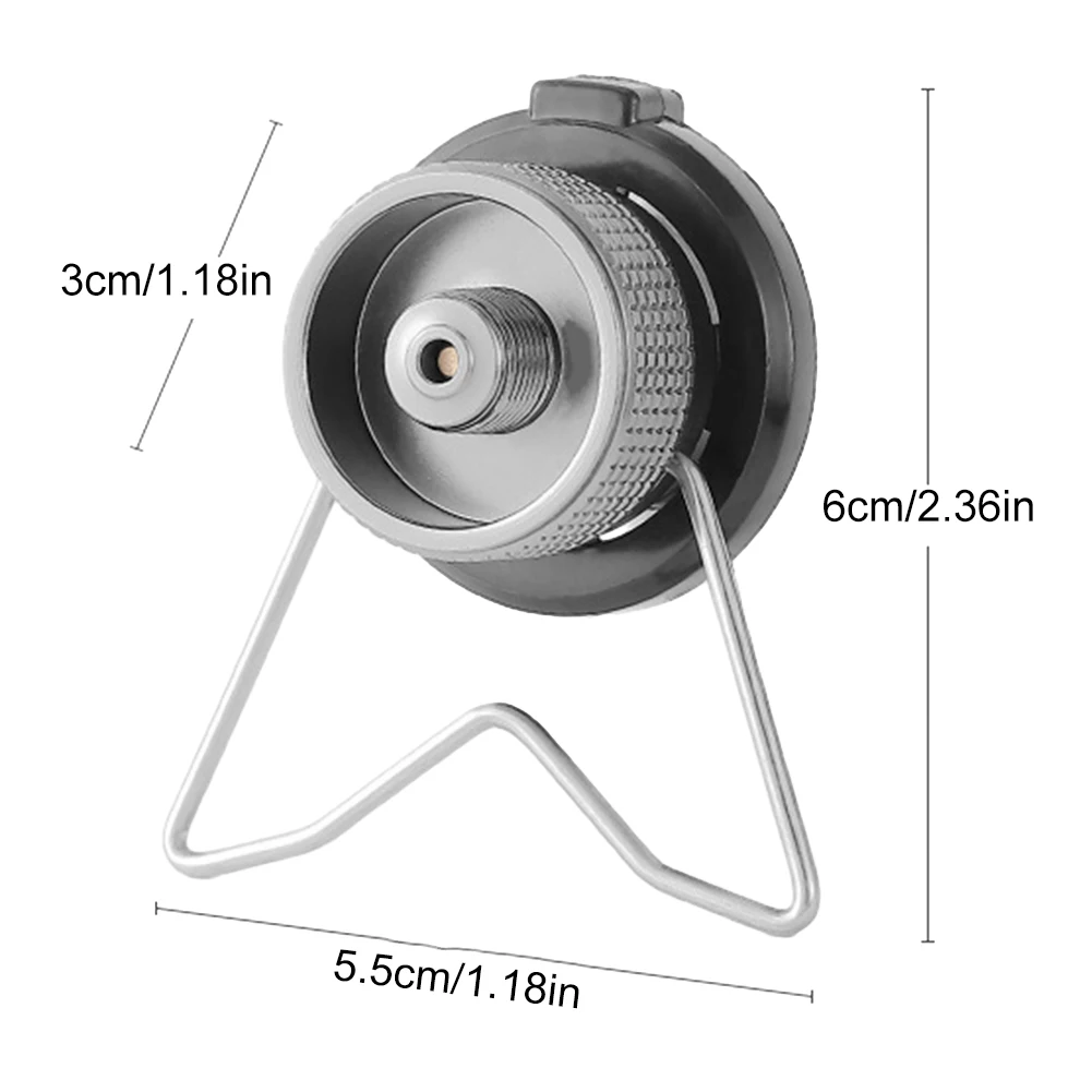 Portable Gas Stove Adapter Aluminum Alloy Butane Gas Cooker Connector Lightweight Gas Tank Conversion Head for Outdoor Cooking
