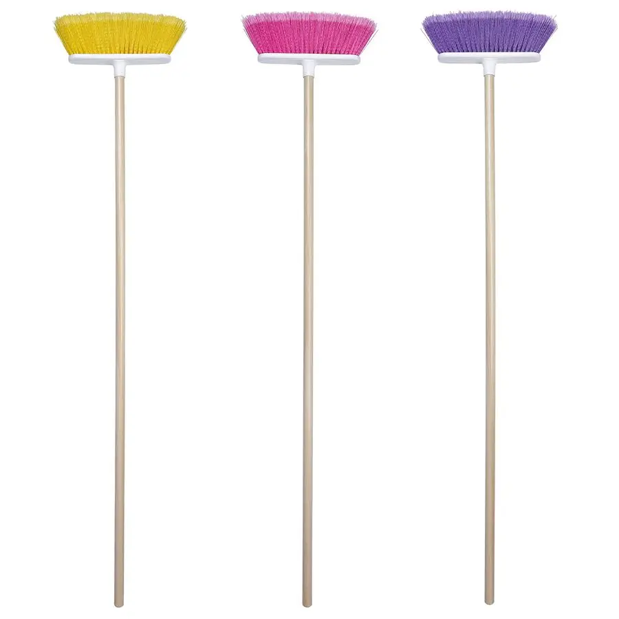 

Original Soft Sweep Magnetic Action Broom Assorted Colors with Natural Finish Wood Handles 2 Brooms