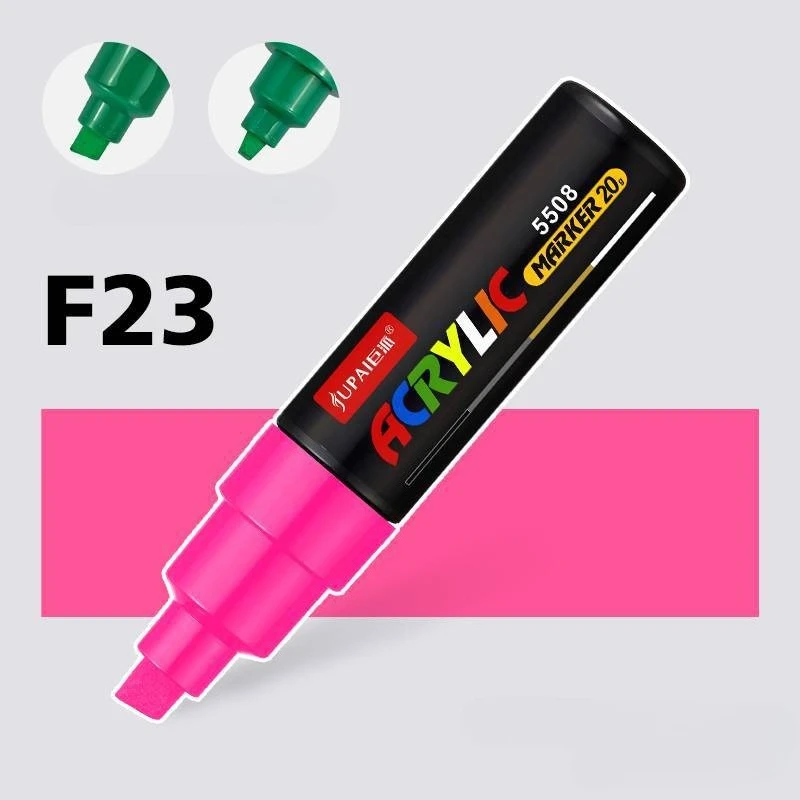 14-color Acrylic Marker Set Waterproof and Quick-drying Large Capacity 8mm Wide Graffiti Marker