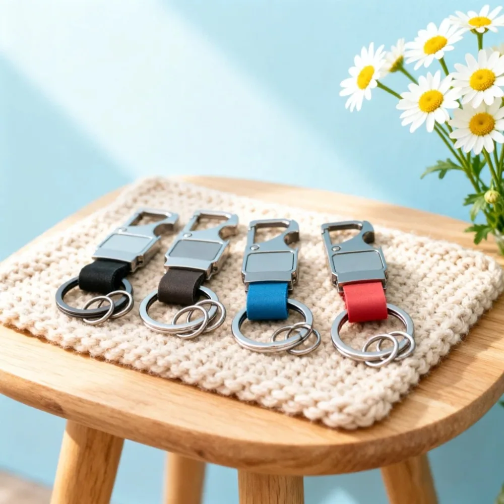 

Bottle Opener Outdoor Keychain Multifunctional Metal Key Ring Man Women Multi Color Pendant Car Key Mountain Climbing Waist Gift