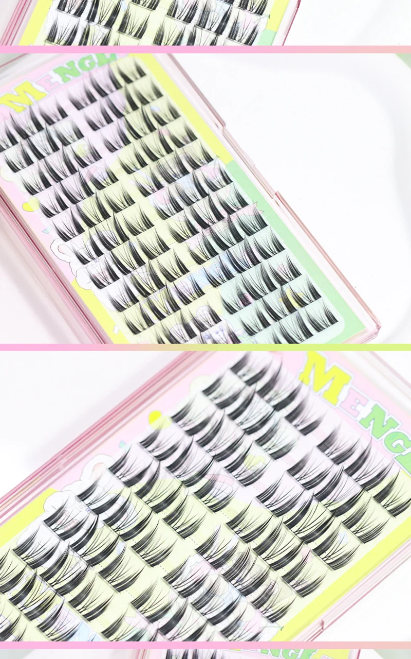 Neue Puppe Wimpern Verlängerung Natürliche Cat Eye Falsche Wimpern Cosplay Make-Up Cross Streifen Wimpern Handgemachte Manga Anime Lash – Detail 16