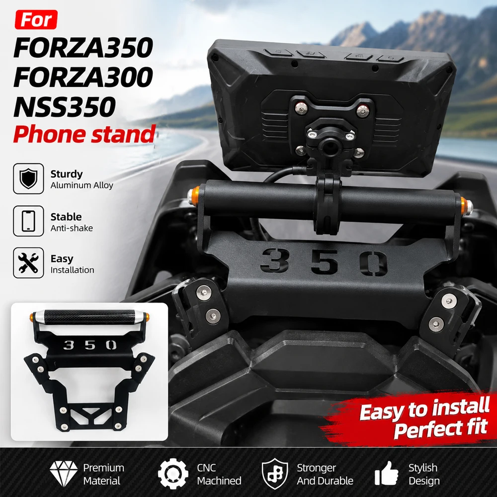 for-honda-forza350-forza300-forza-350-300-nss350-nss-350-motorcycle-navigation-bracket-gps-phone-mount-adapt-holder-carbonsteel