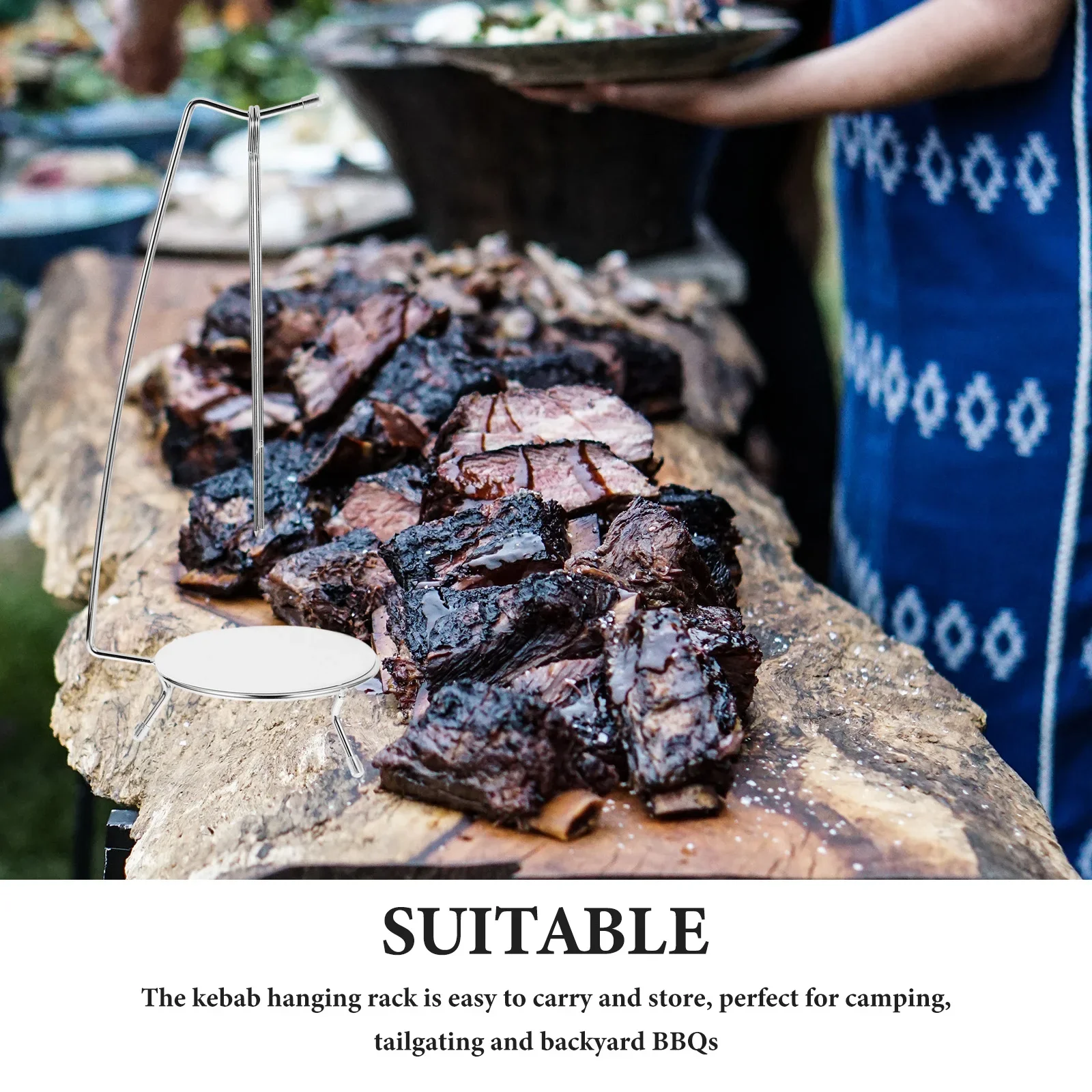 

1 комплект, кронштейны для гриля для барбекю из нержавеющей стали, вешалка для шампура, стойка для запекания, инструменты для барбекю, стойка для жаровни из нержавеющей стали, подвесная стойка для кебабабаба