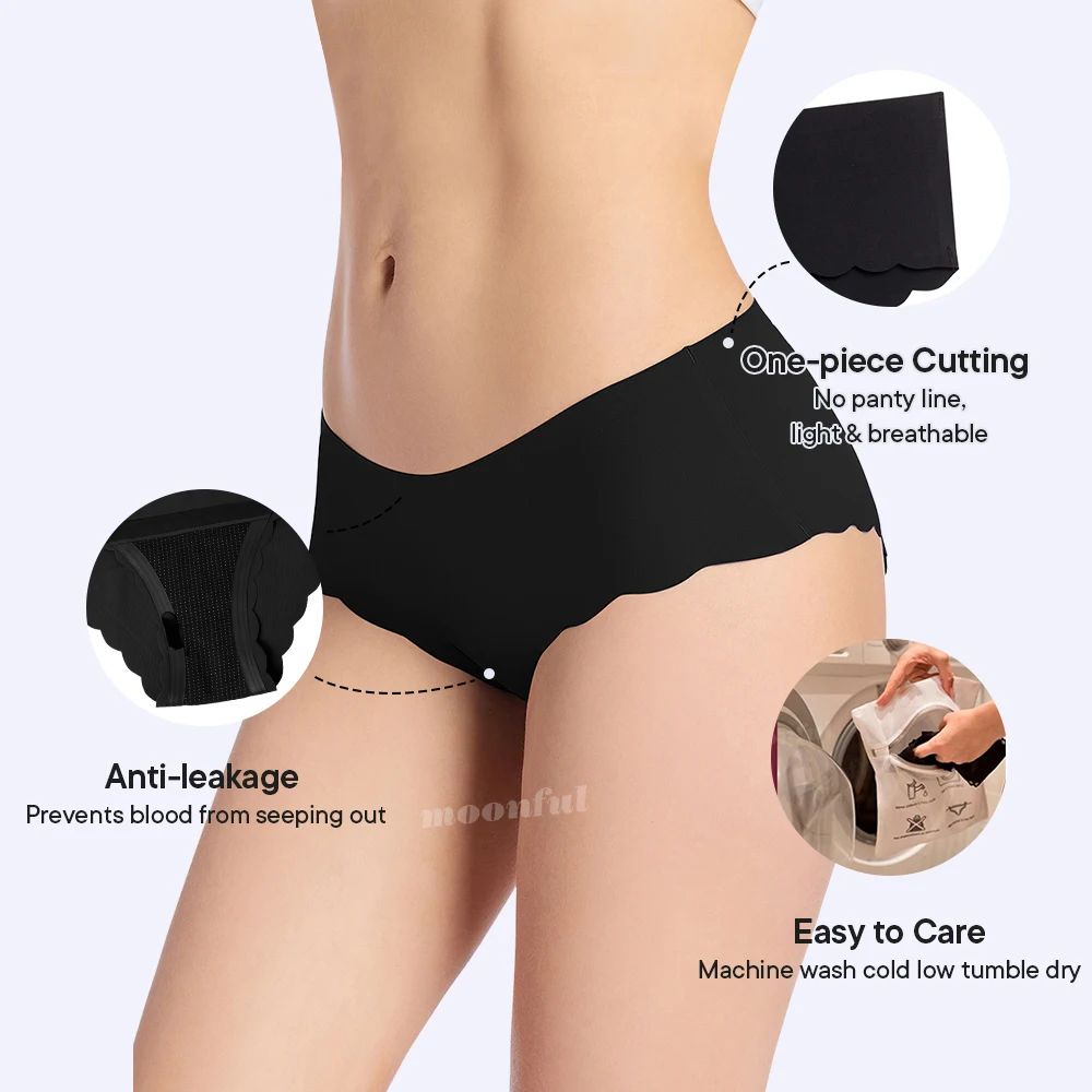 Seamless Period Underwear Menstrual Cycle Absorbent Underwear for Women Heavy Flow Leak Proof Menstrual Panties for Menstruation - Image 4