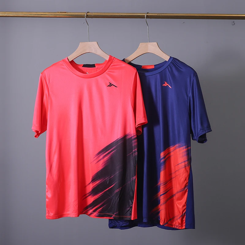 2024 Summer Table Tennis Clothes Men\'s and Women\'s Breathable T-shirt Sportswear Quick Dry Competition Training Short Sleeve Top