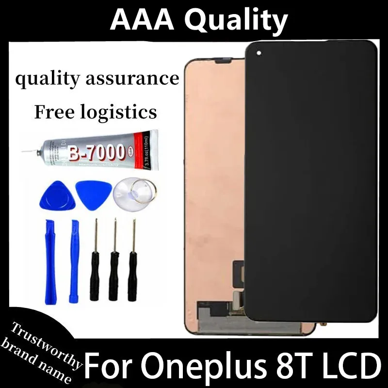 

Tested 6.55"AMOLED For OnePlus 8t 1+8TLCD Display Touch Screen Digitizer Assembly For Oneplus 8T 1+8 KB2001 LCD Replacement