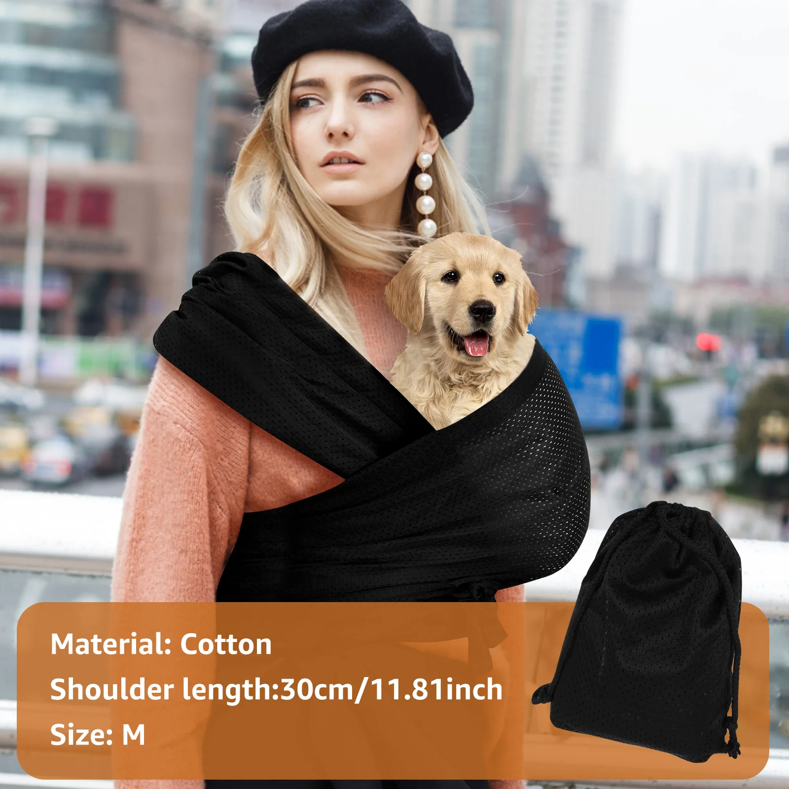 1PC Pet Puppy Carrier S/L Outdoor Travel Dog Carrier Bag Portable Cat Puppy Sling Bag Comfortable Tote Pet Carrying Supplies