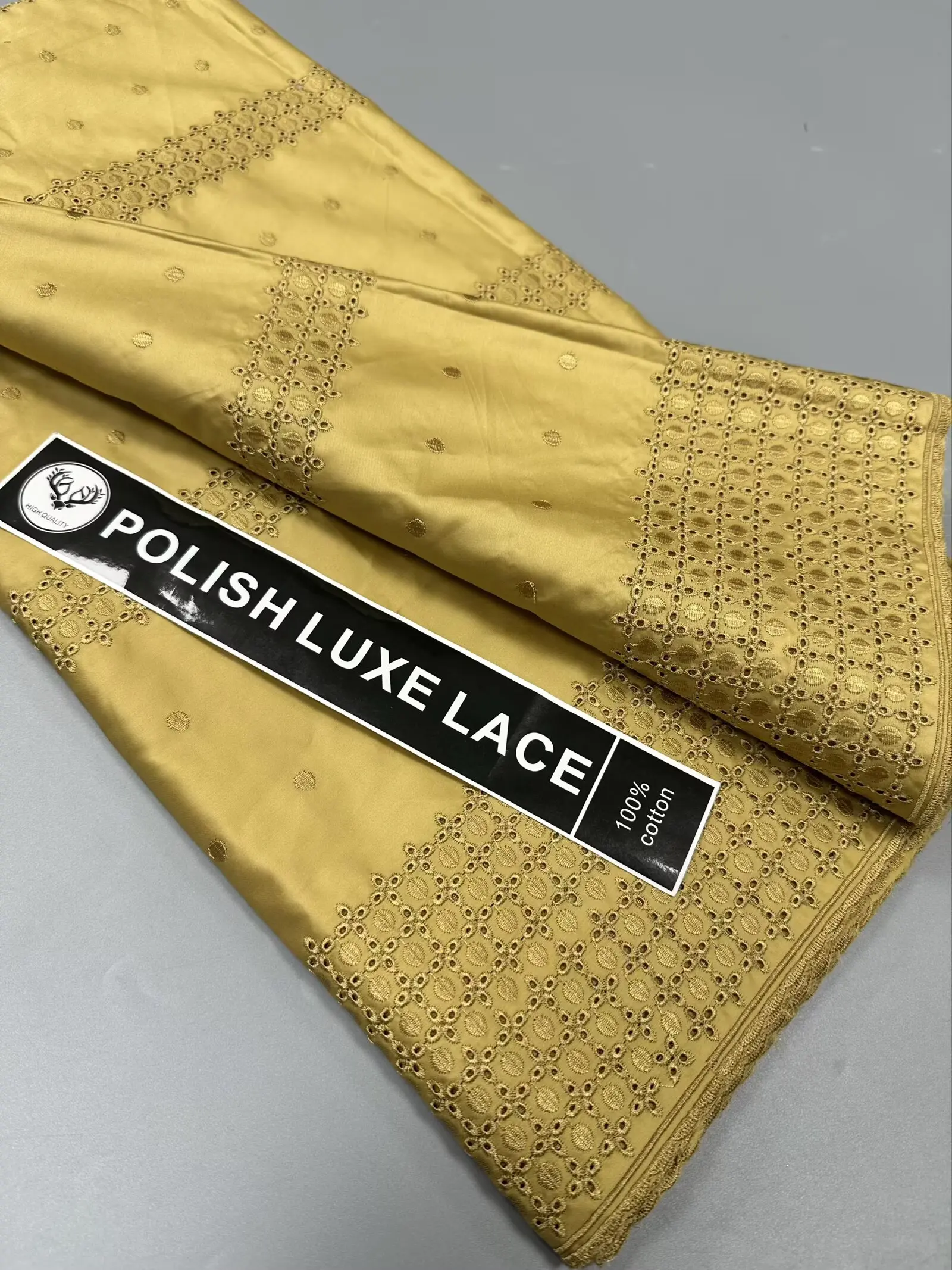 Luxury African Swiss Voile Lace Fabric, 100% Cotton, TR Material, Soft Atiku Men Lace, 5 Yards, for Clothes Sewing 17A01