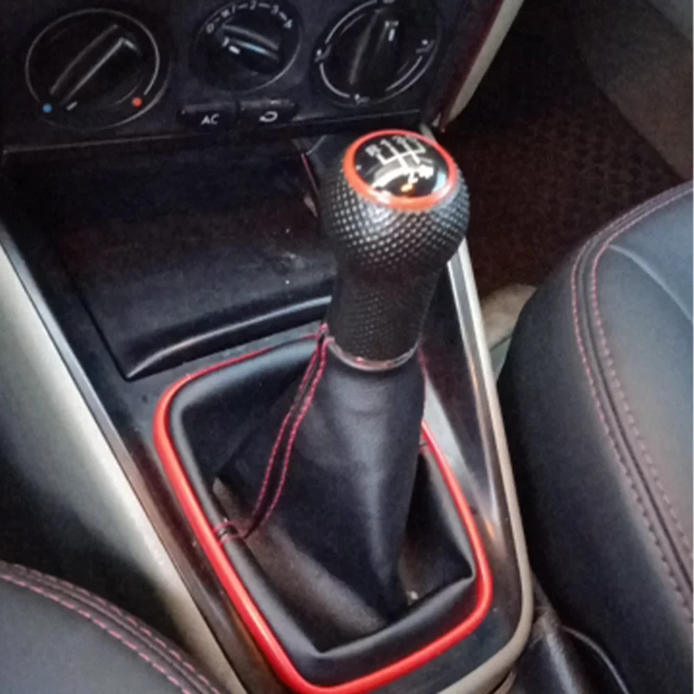 5 6 Speed Gear Shift Knob Lever Shifter Dust Jacket Gearbox Stick Handle Lever Change Cover for VW Golf MK4 Jetta Bora 1999 2004