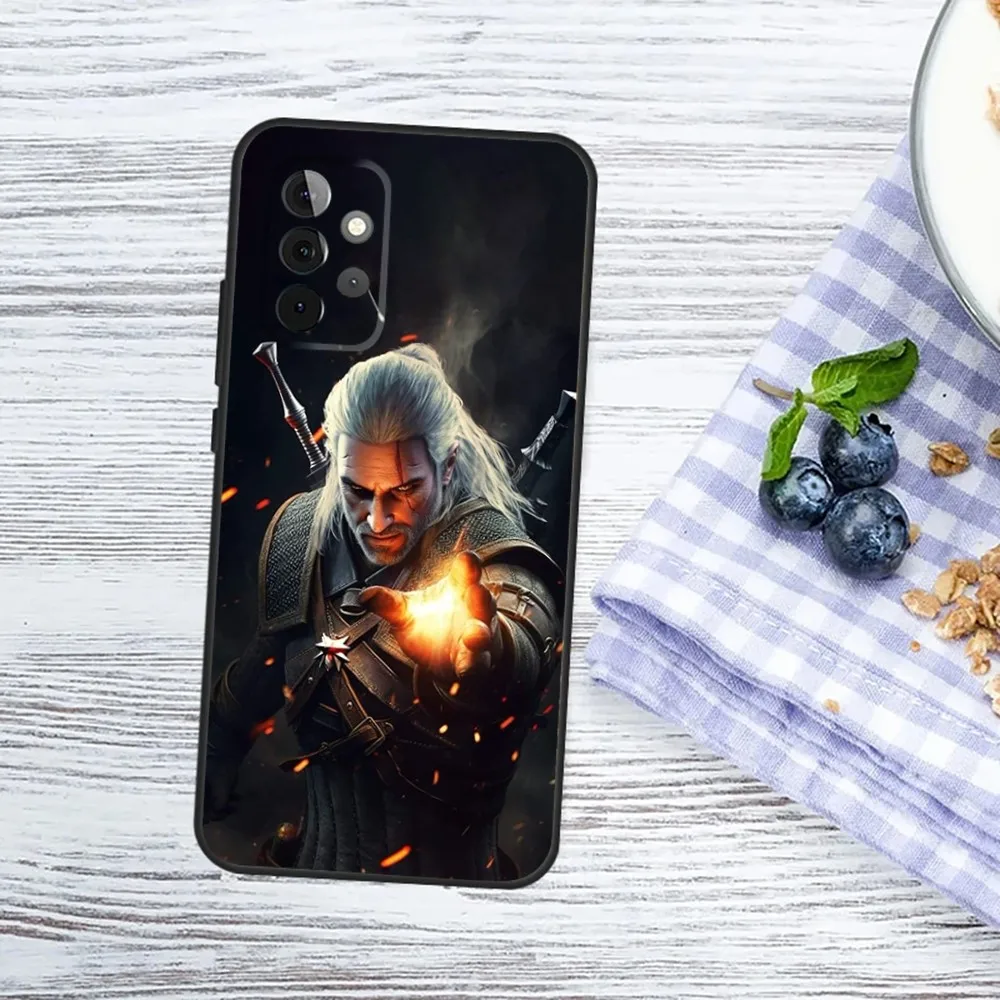 The W-Witcher Game Phone Case For Samsung Galaxy A13,A21s,A22,A31,A32,A52,A53,A71,A80,A91 Soft Black Phone Cover