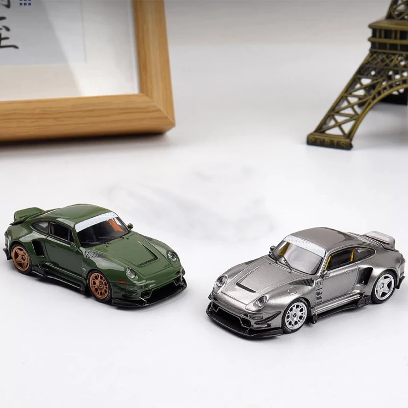 

Масштабная модель автомобиля DCM 1:64 RWB 993 из сплава с магнитным хвостом, статическая, коллекционная, игрушка, подарок, сувенир, декор