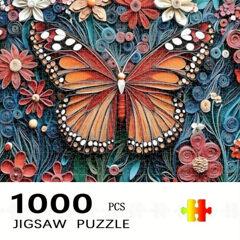 

1000/500 PCS Jigsaw Puzzles Butterfly Pattern Home Decor Games Landscape Puzzles Educational Toys Birthday Gifts