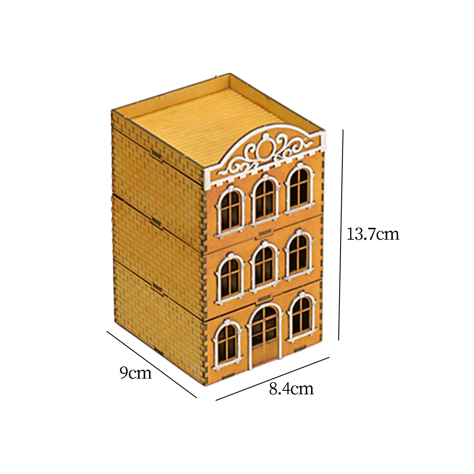 1/72 arquitetura de madeira 3d quebra-cabeça de madeira auto montar cérebro teaser modelo de casa de madeira para decoração de presente de aniversário meninos meninas