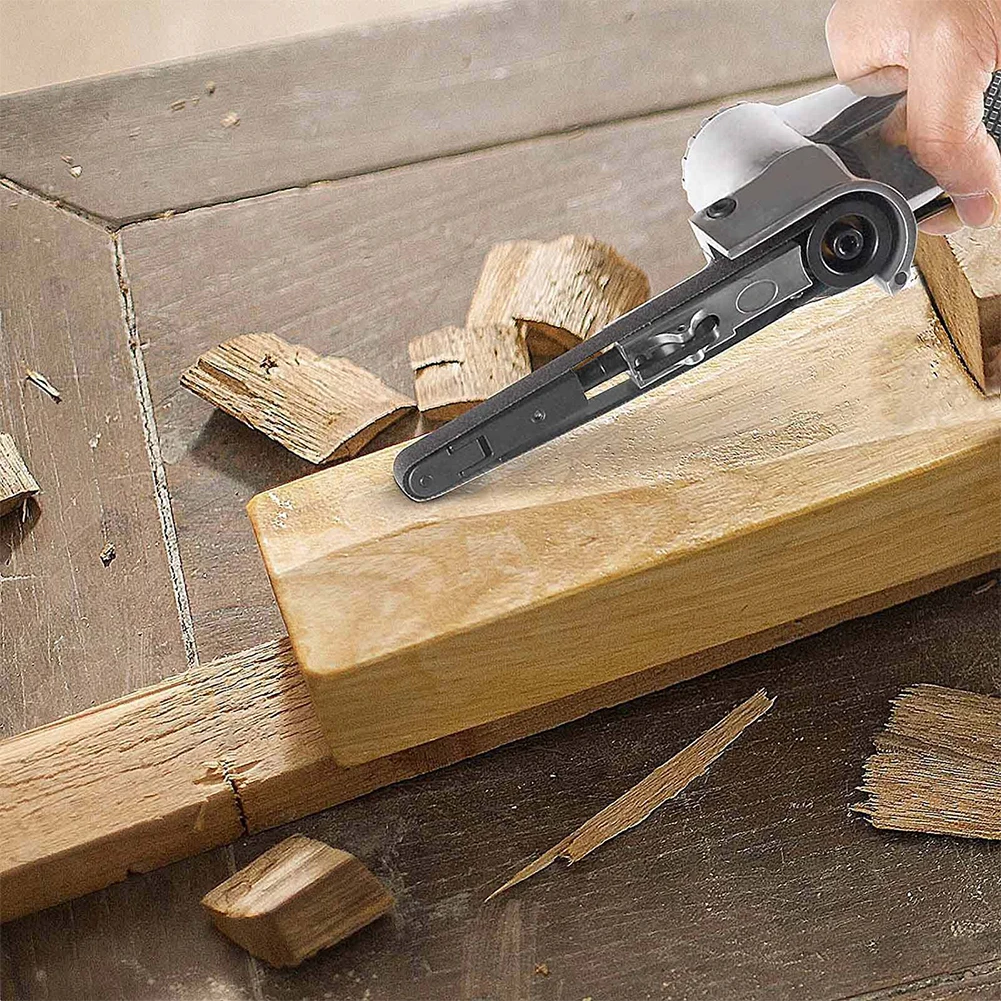 

3/8 Inch Air Belt Sander 16000RPM Sanding Pneumatic Tool 10mm with 10 Pcs Belts Pneumatic Belt Sander for Grinding Metal Steel