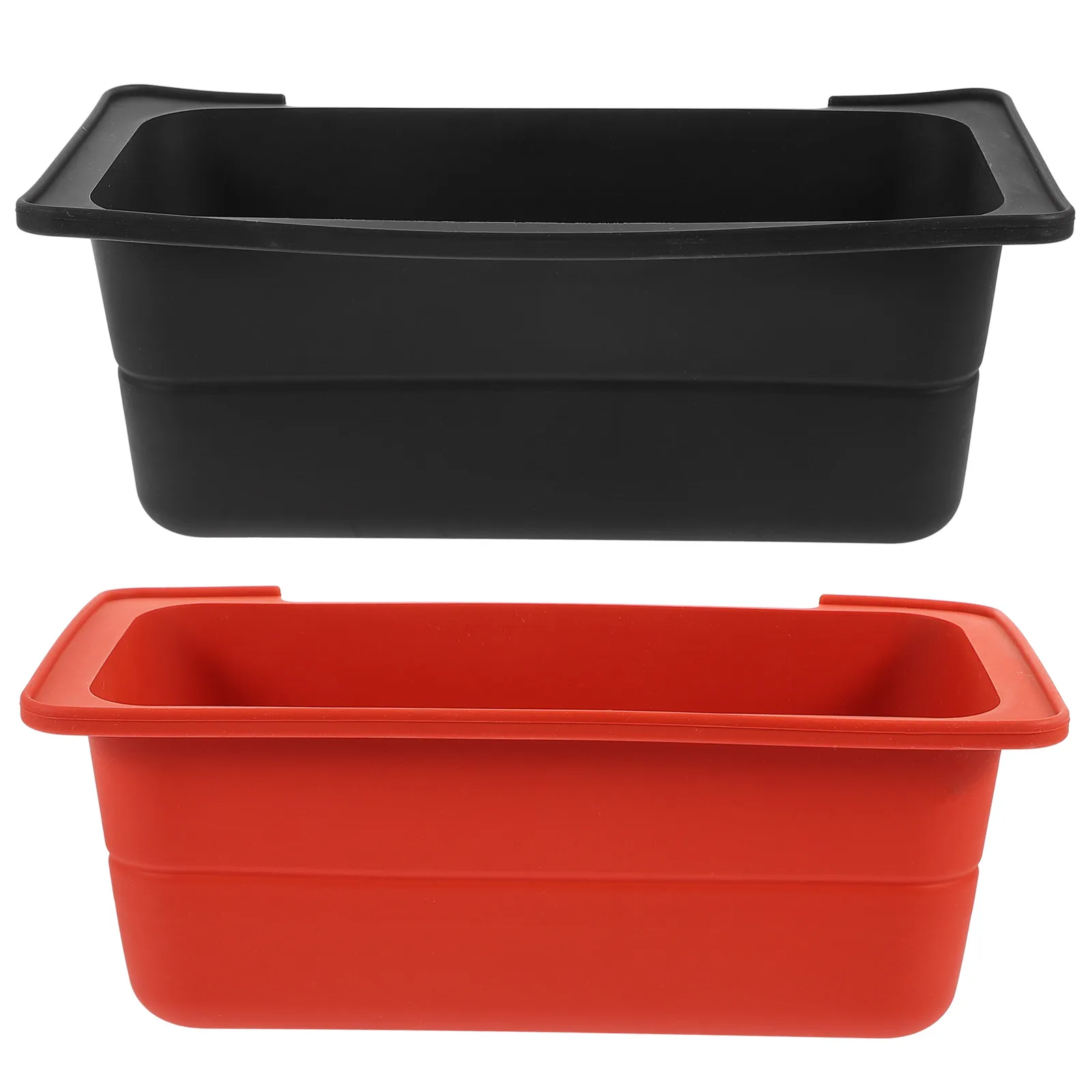 

2Pcs Silicone Grease Catcher Liner Blue Red Camping Accessories BBQ Drip Pan Container Reusable Non Leak Fits Perfectly
