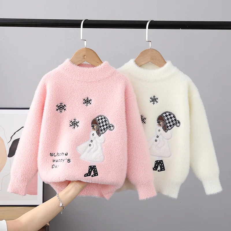 

Girls Sweaters Baby Clothes Soft Smooth Material 3-11 Years Old Autumn Winter New Fashion Style Children Knitted Sweater