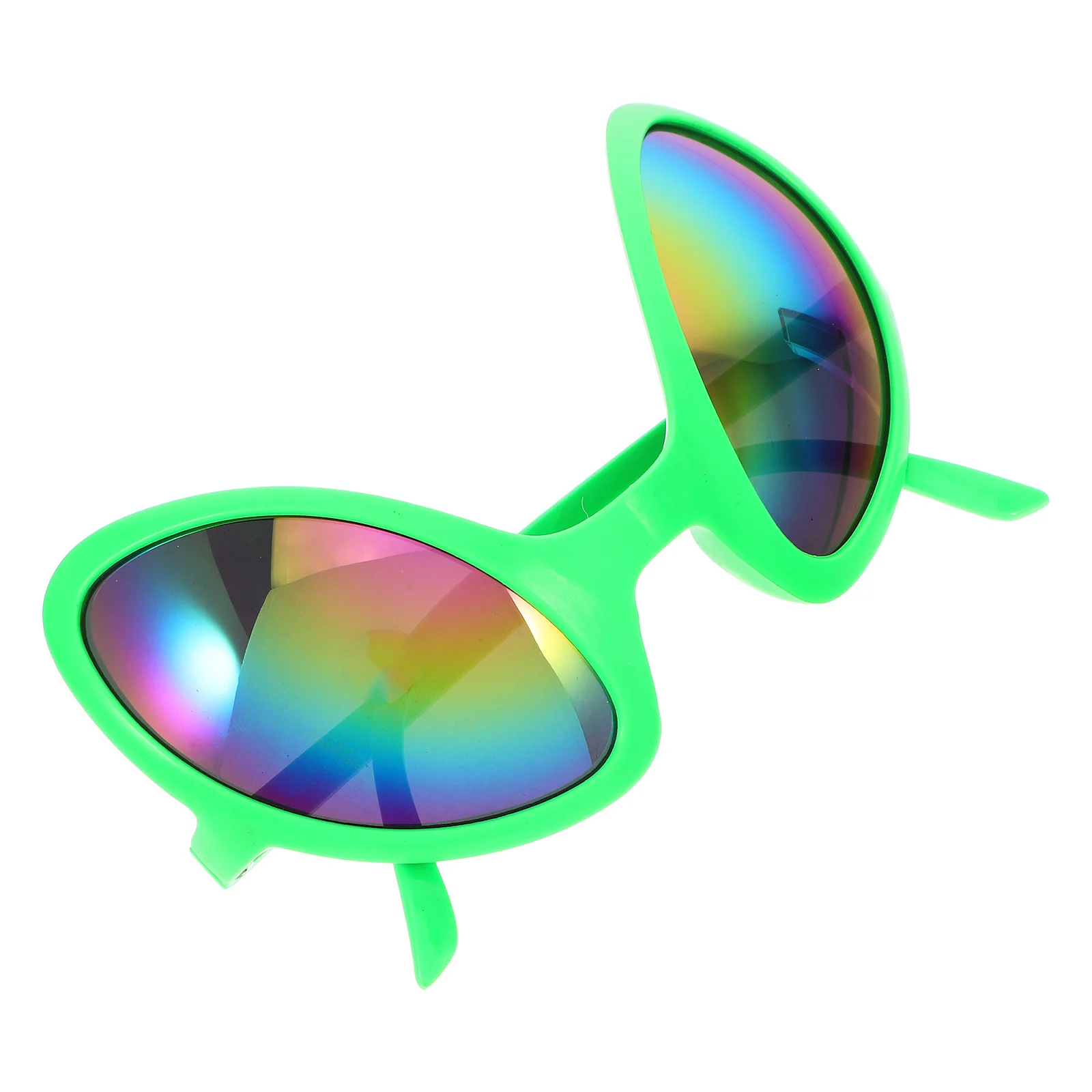 

2pcs Fluorescent Green Sunglasses Costume Prop Funny Eyeglasses for Halloween Cosplay PP Material Comfortable Wear