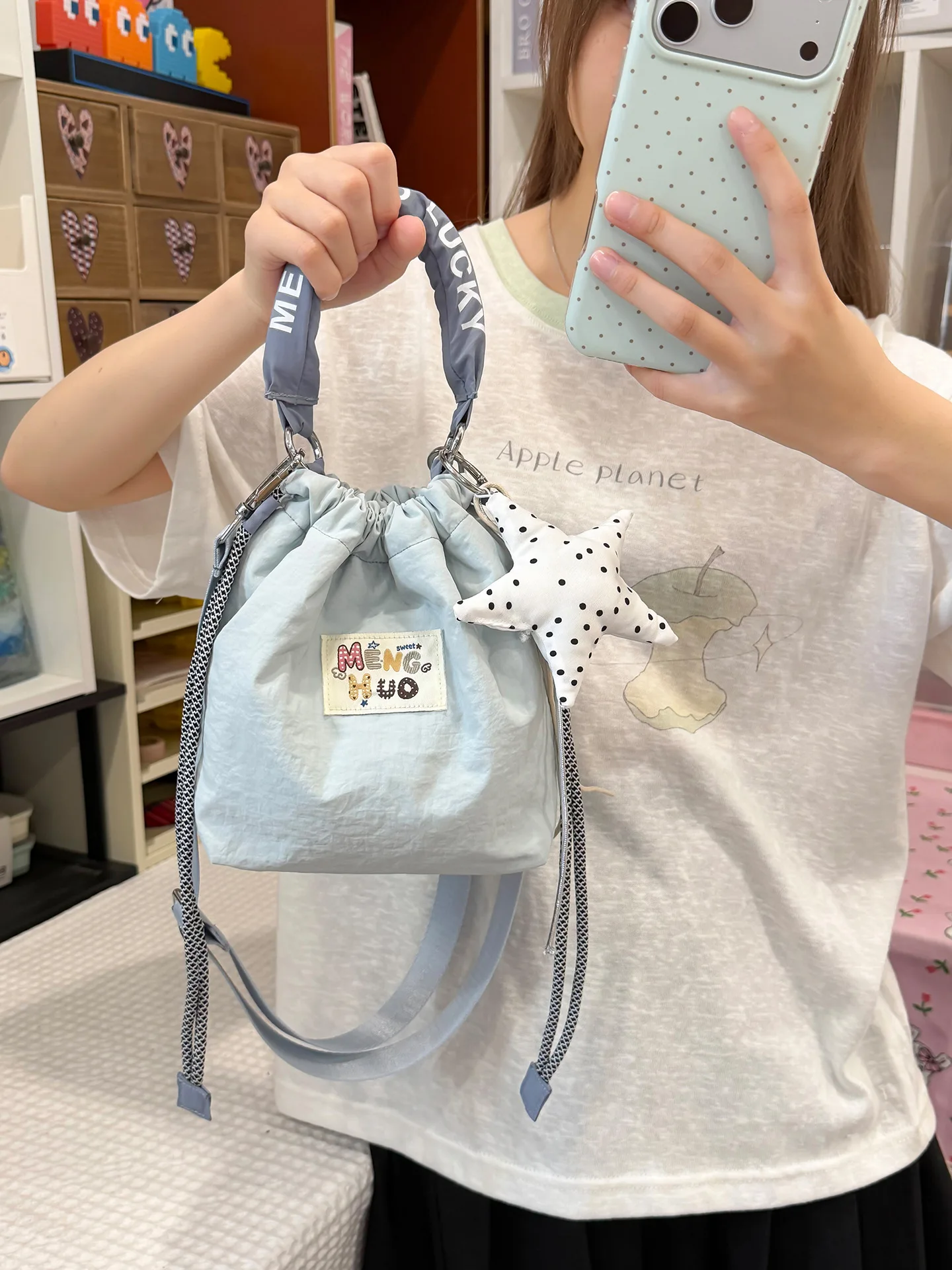 Ladies' Backpack with Colorful Patterns and Letter Crossbody Bag, Sweet and Gentle Girl, with A Light Oxygen Atmosphere and A Be