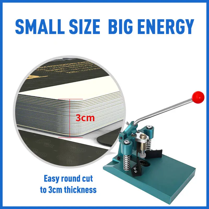 ZEQUAN Machine manuelle d'angle rond en PVC R4 R6 Machine de découpe de papier cartes coin plus rond