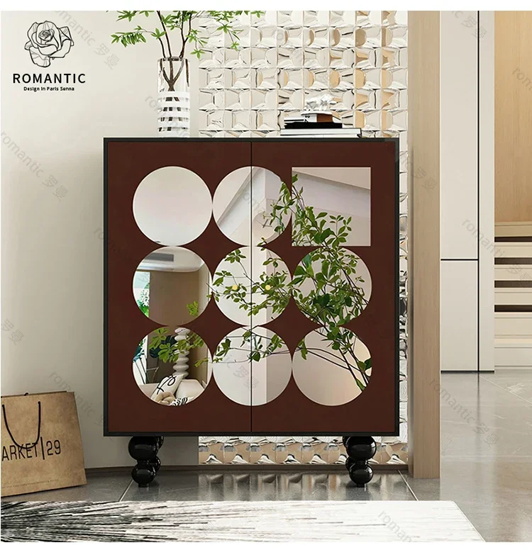 

Shoe Cabinet Home Doorway Entrance Cabinet Integrated Lacquer Painting Locker Home Double Door Storage Cabinet