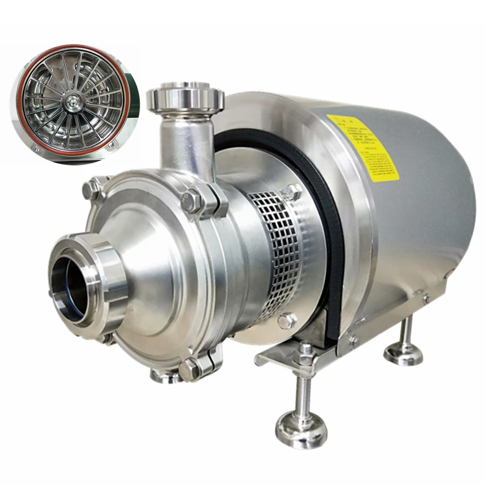 Stainless steel sanitary self priming CIP system liquid transfer centrifugal milk pump