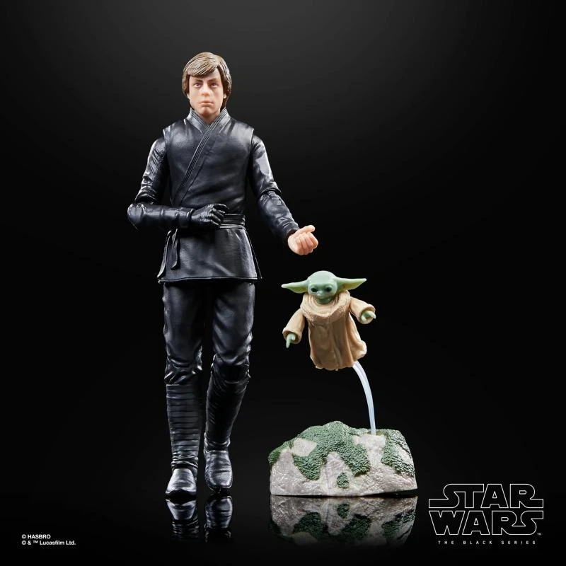 لعبة Hasbro Star Wars ذات السلسلة السوداء ، لعبة Deluxe Luke Skywalker وهدايا Grogu للأطفال ، موديل الشكل 6 بوصة ، عبوة 2