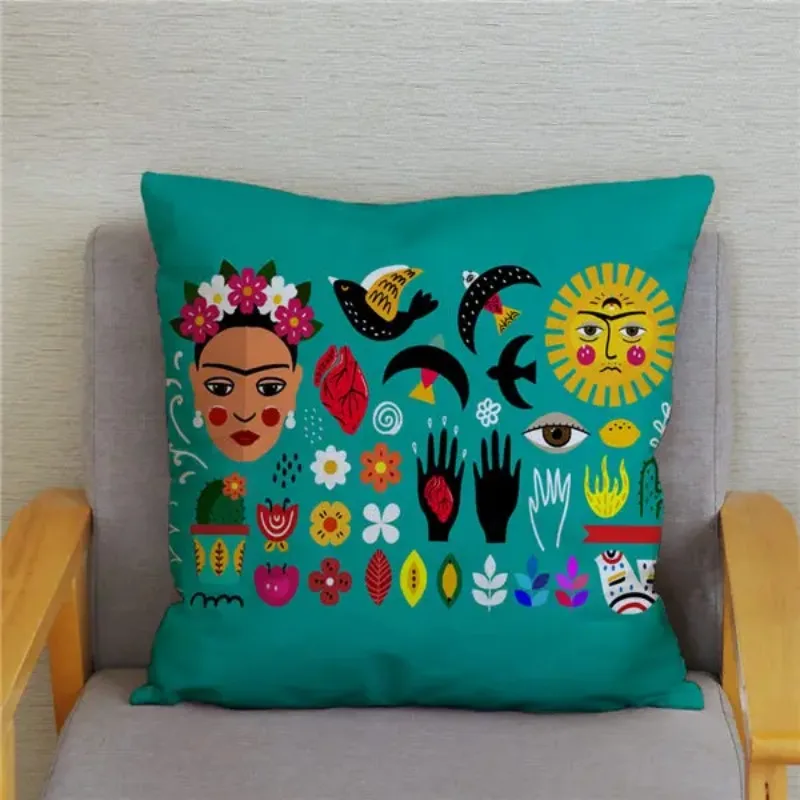 45x45cm Mexican National Style Polyester Printing Pillowcase Cushion Cover Hold Pillowcase Home Decoration Cushion Pillowcase