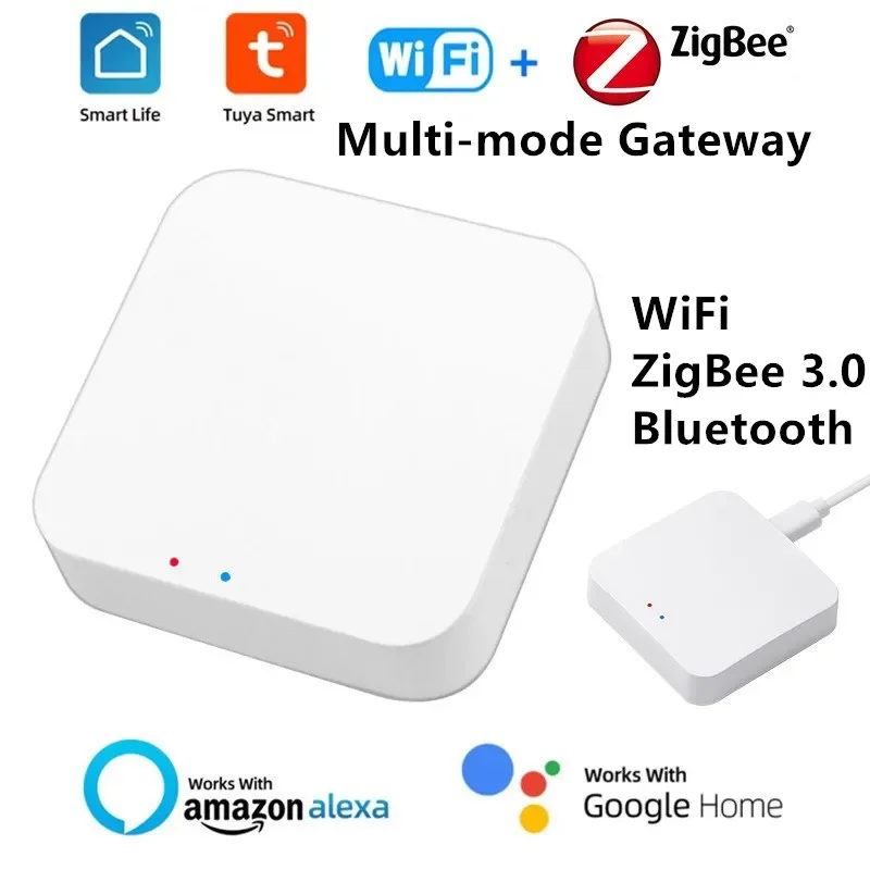 Tuya Zigbee بوابة لاسلكية متعددة الأوضاع WiFi Bluetooth Hub Bridge تطبيق المنزل الذكي يدعم Alexa Google Home التحكم الصوتي