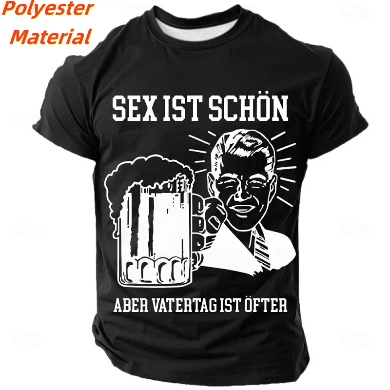 

3D Printed Happy Beer T Shirt For Men Funny Colorful Pattern Tee Summer Outdoor Personalization Round Neck Kids Short Sleeve Top