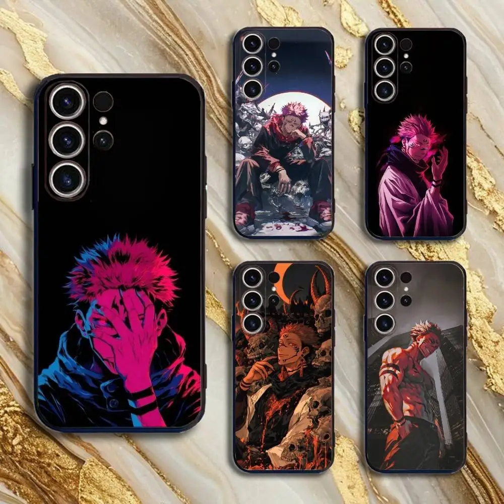

JJK G-Gojo S-Sukuna Phone Case For SamsungS25,24,21,22,23,30,Ultra,20,Plus,Fe,Lite,Note,10,9,5G Black Cover