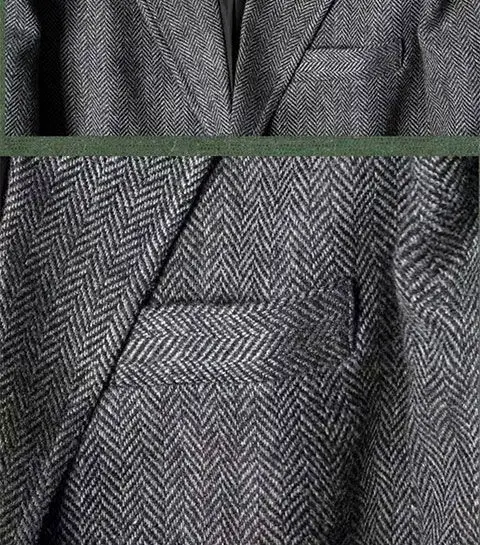 Men\'s Grey Herringbone Blazer Single Breasted Casual Man Suit Jackets Coat Men\'s Stage Clothing for Men Male Blazer One Coat