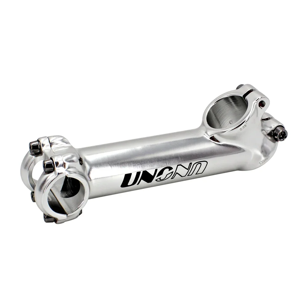 UNO Bike Stem 35 degree Bicycle Handlebar Stem UNO Mtb Stem Roed Bike Stem Silver 25.4 75/90/110/130mm Bicycle Accessories