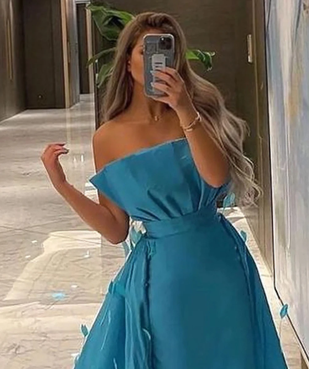 

AsaNagi Elegant Mermaid Dubai Prom Dress Women's Strapless Feather Party Evening Gown Saudi Arabia Special Occasion Dresses 2024