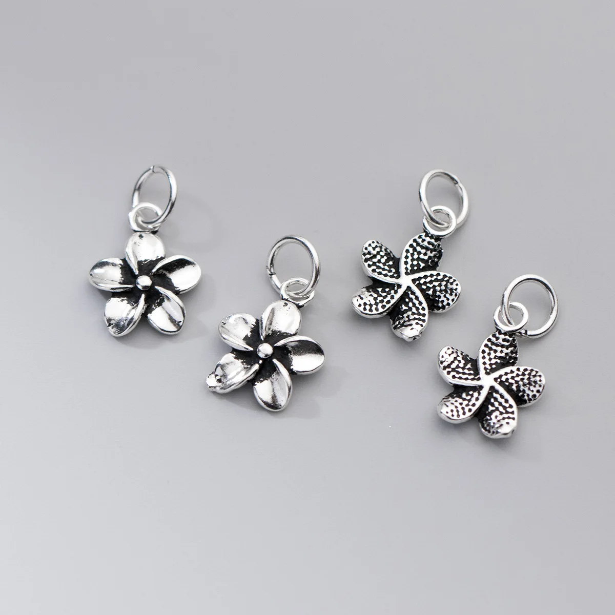 100% Real Sterling 925 Silver Accaccessories Bauhinia Charm Pendant For Bracelets Necklaces Key Diy Material
