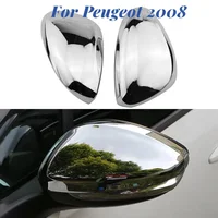Cubierta protectora para espejo retrovisor de coche, embellecedor para Peugeot 2008 2016 - 2019 2020 2021 2022, accesorios para cubiertas de espejo lateral, 2 uds.