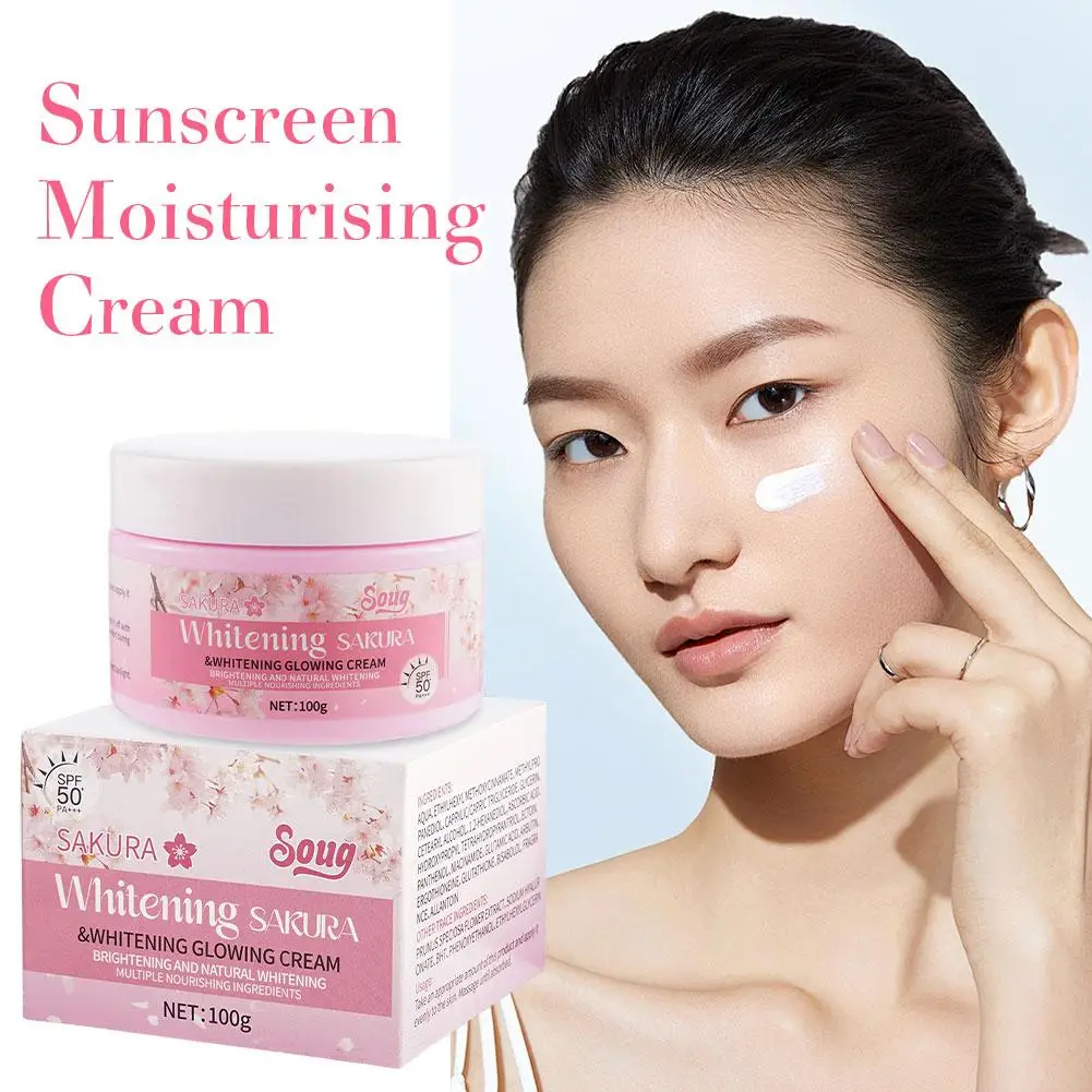 SOUG Sunscreen Cream Protector Facial Sun Block Spf50 Cream Lotion Isolation Facial Repairing Gel Bleaching Moisturizer Cre W7L4