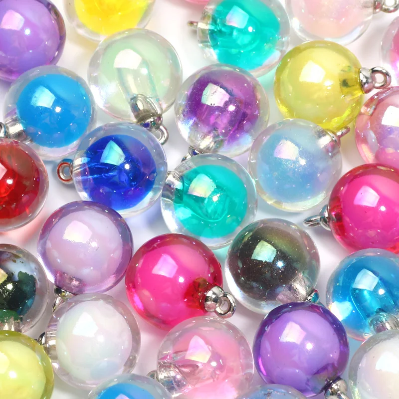 Cute Charm Mixedcolor Middle Bead 10pcs 16x20mm Acrylic Pendan For DIY Making Jewelry Bracelets Necklaces Keychains Accessories