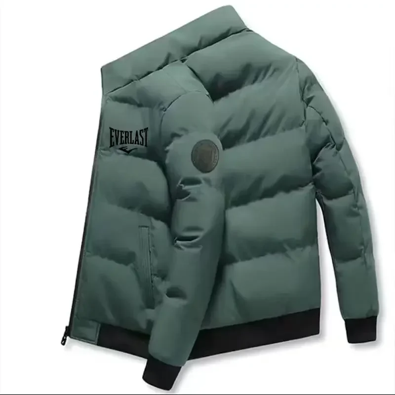 New warm men's casual jacket for autumn and winter, and windproof men's cotton-padded jacket with zipper for outdoor hiking