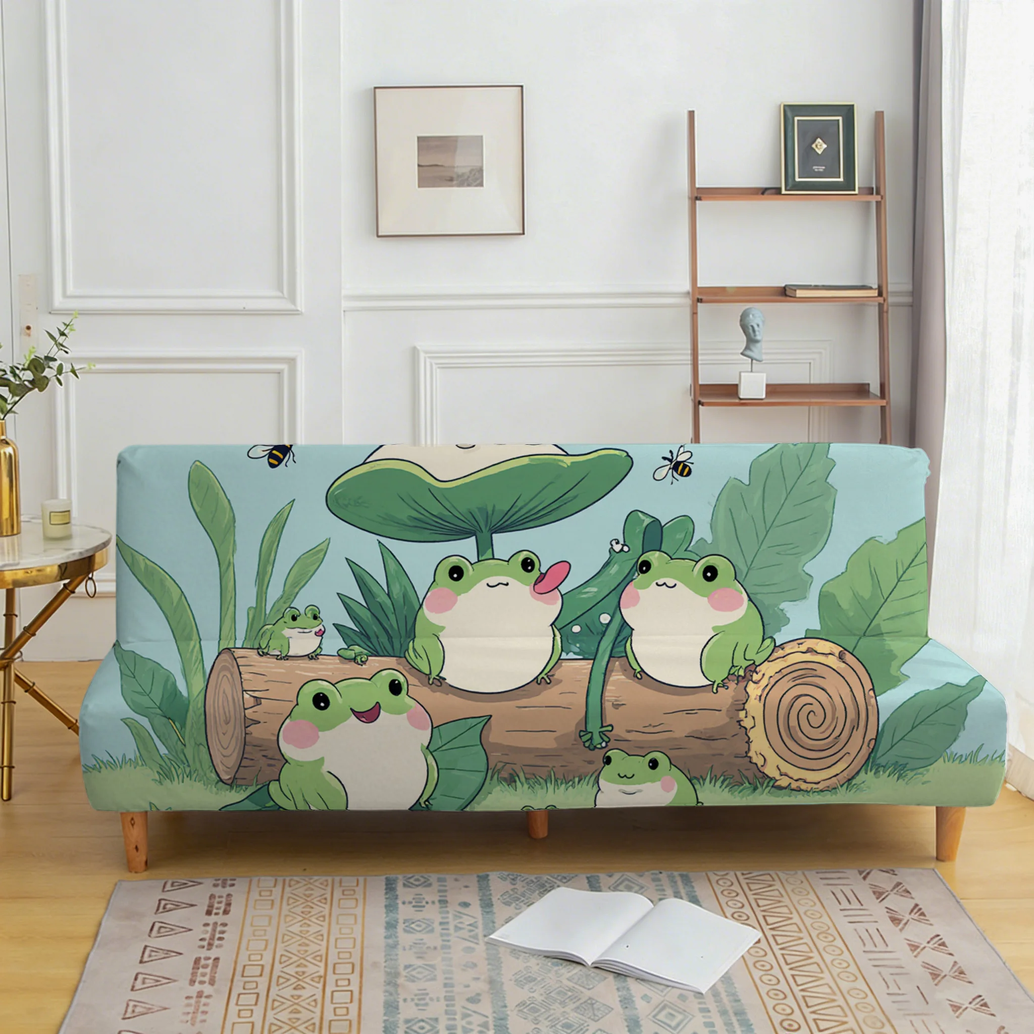 Moe Frog Forest elastic sofa cover, non-slip and scratch-proof furniture protective cover, easy to install
