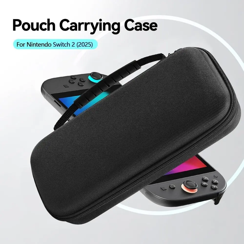 

Portable EVA Protective Storage Bag Zipper Anti Drop Handbag Black Game Console Bag for Switch 2 Game Console