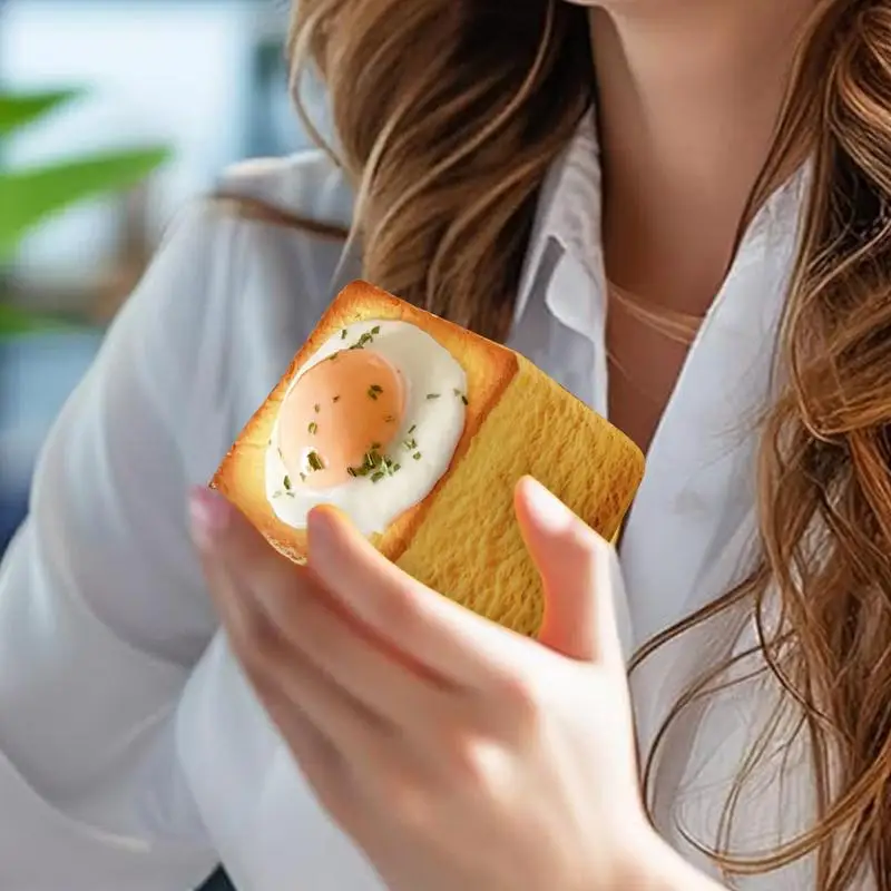 Omlet Toast Zabawka sensoryczna Zabawna zabawka do ściskania Miękkie zabawki do ściskania Powolny rośnie Gadżet Przenośne zabawki wentylacyjne dla dzieci i dorosłych