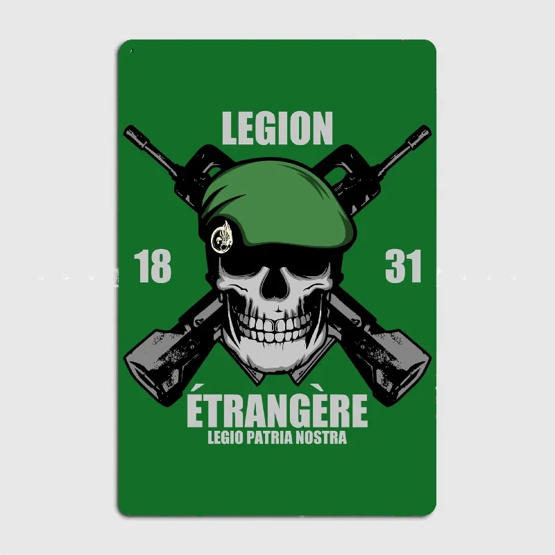 Légion Étrangère 2 Rep French Foreign Legion Paratrooper Poster Metal Plaque Club Bar Wall Decor Tin Sign Posters