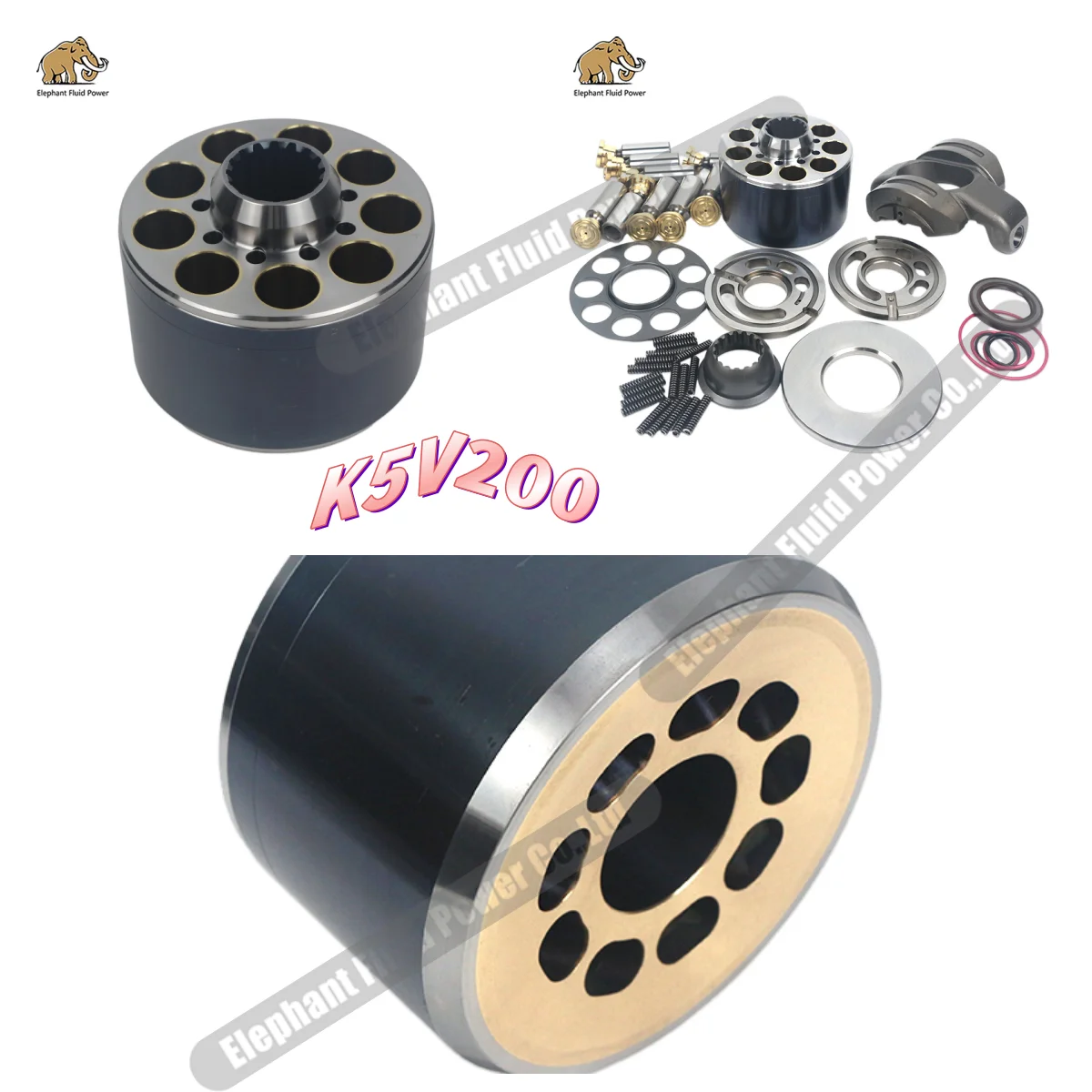 

Низкая цена Детали гидравлического поршневого насоса K5V200 CYLINDR BLOCK